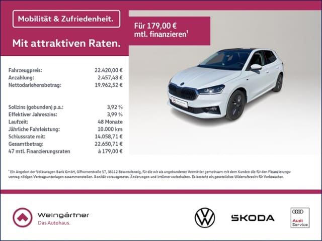 Skoda Fabia 1.0 TSI Selection