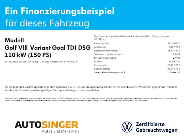 Volkswagen Golf DSG Golf VIII Variant