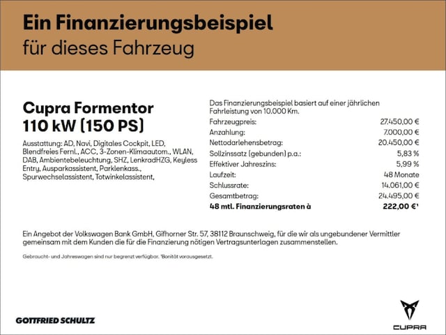 Cupra Formentor 1.4 VZ e-Hybrid