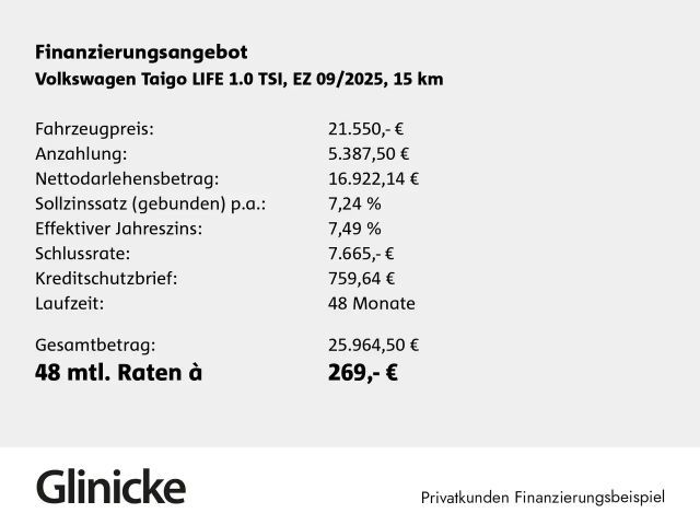 Volkswagen Taigo 1.0 TSI IQ.Drive Life