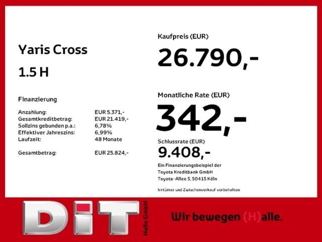 Toyota Yaris Cross 1.5 H Teamplayer Winter-Paket