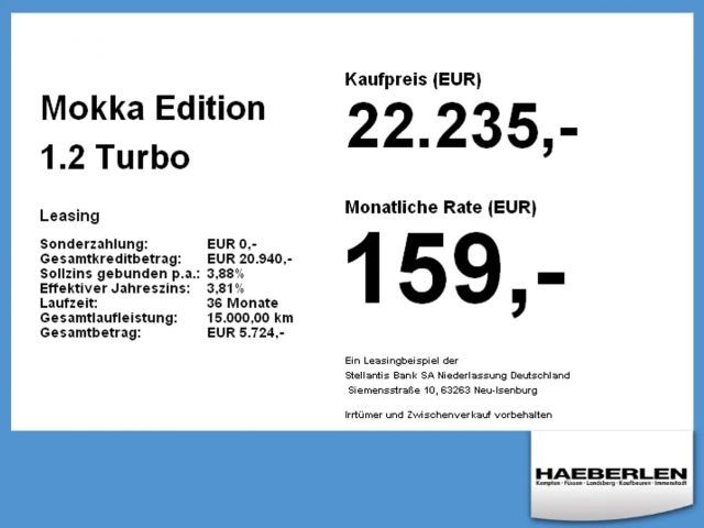 Opel Mokka 1.2 Turbo Edition Turbo