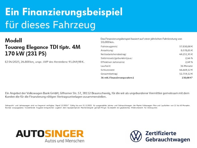 Volkswagen Touareg Elegance Elegance