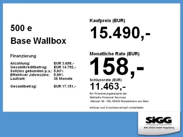 Fiat 500e 500 e Base ****inkl. Wallbox Geschenkt****