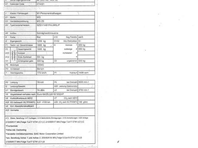 MG ZS 1.5 VTi 106PS 5G Schalter LED*Navi*Leder