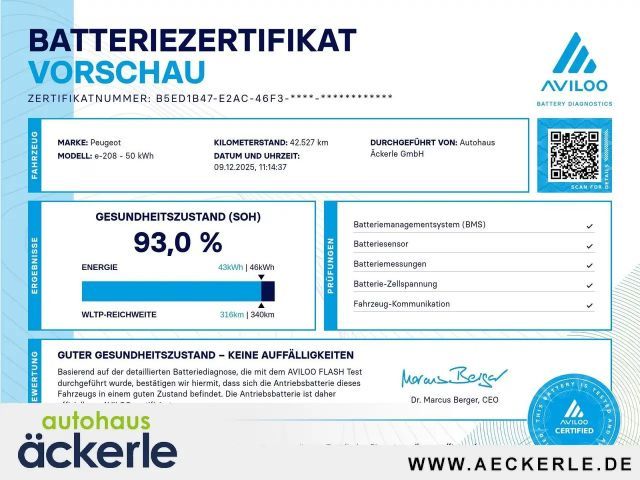 Peugeot E-208 Active Pack