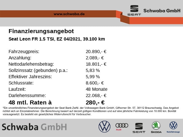 Seat Leon 1.5 TSI FR-lijn
