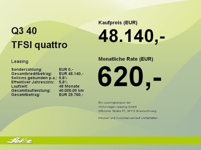 Audi Q3 40 TFSI Quattro S-Line S-Tronic