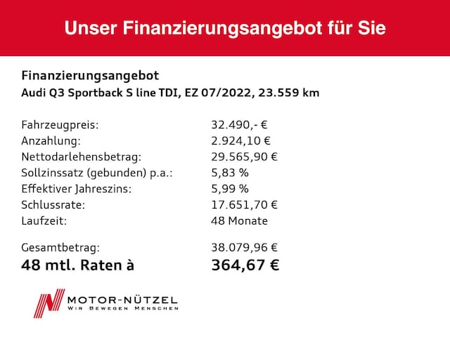Audi Q3 35 TDI S-Tronic Sportback