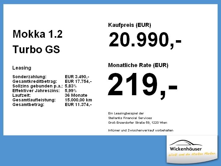 Opel Mokka 1.2 Turbo GS-Line Grand Sport Turbo