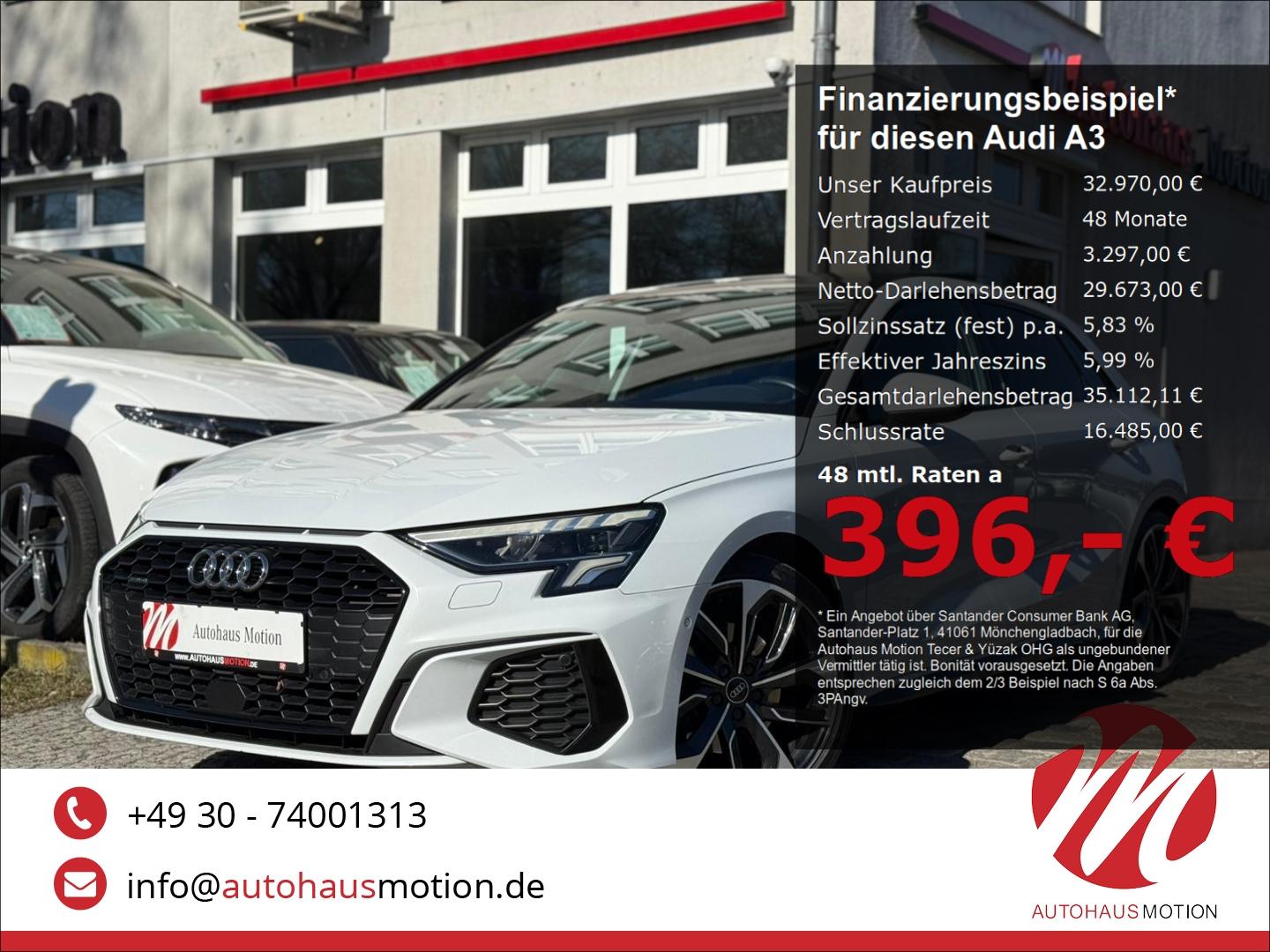 Audi A3 40 TDI Quattro S-Line Sedan Sportback