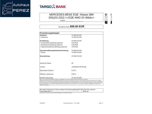 Mercedes-Benz EQE 4MATIC+ 53 Premium Sedan