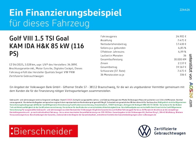 Volkswagen Golf 1.5 TSI Golf VIII