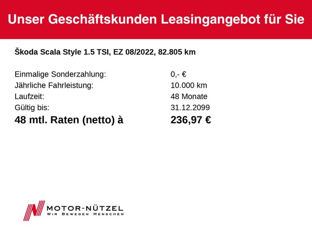 Skoda Scala 1.5 TSI Style Style