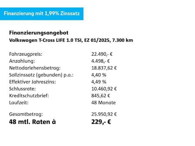 Volkswagen T-Cross 1.0 TSI Life