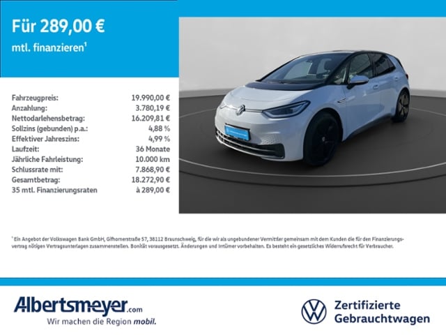 Volkswagen ID.3 Bisiness +ACC+LED+NAVI