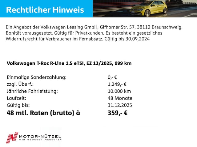 Volkswagen T-Roc DSG IQ.Drive R-Line