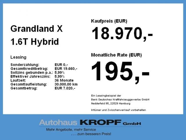 Opel Grandland X 1.6 Turbo Hybrid