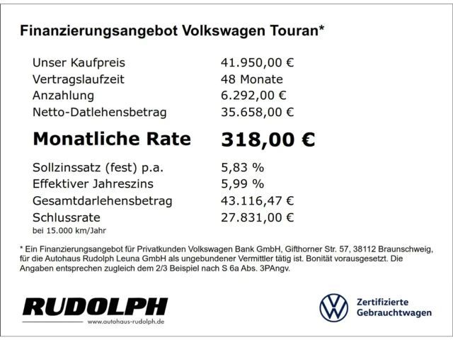 Volkswagen Touran 1.5 TSI Comfortline DSG