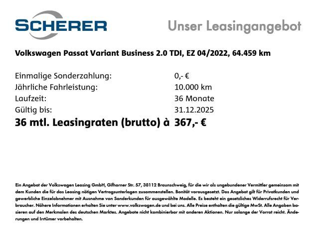 Volkswagen Passat 2.0 TDI Business DSG Variant