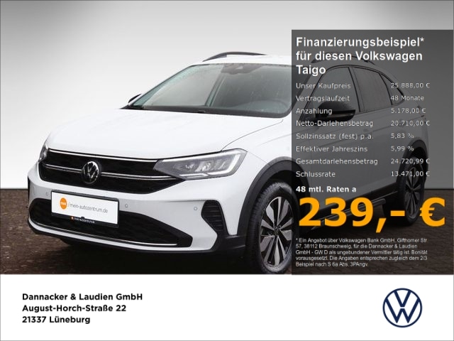 Volkswagen Taigo GOAL 1,0 l TSI OPF 70 kW (95 PS) 5-Gang