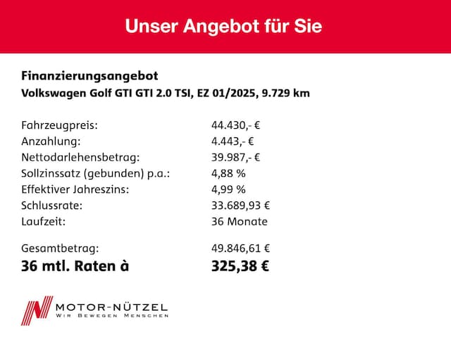 Volkswagen Golf 2.0 TSI DSG GTI Golf VIII