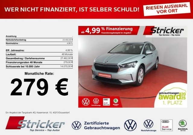 Skoda Enyaq iV60 279,-ohne Anzahlung Navi ACC Kamera
