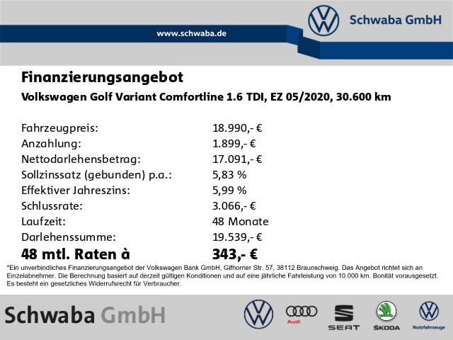 Volkswagen Golf 1.6 TDI IQ.Drive Variant