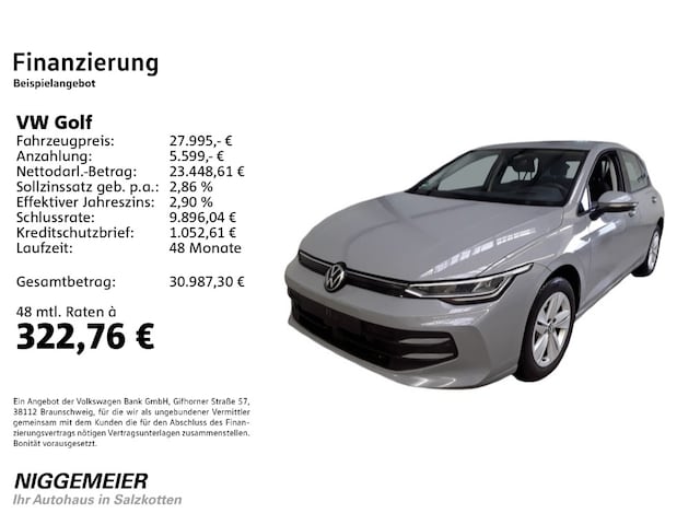 Volkswagen Golf 1.5 eTSI DSG Golf VIII Life