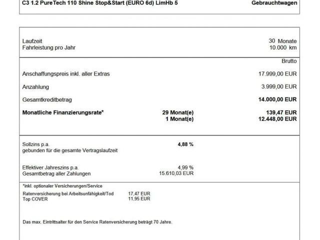 Citroën C3 PureTech Shine