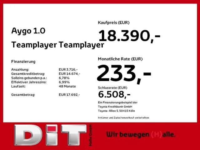 Toyota Aygo 1.0 VVT-i Hatchback