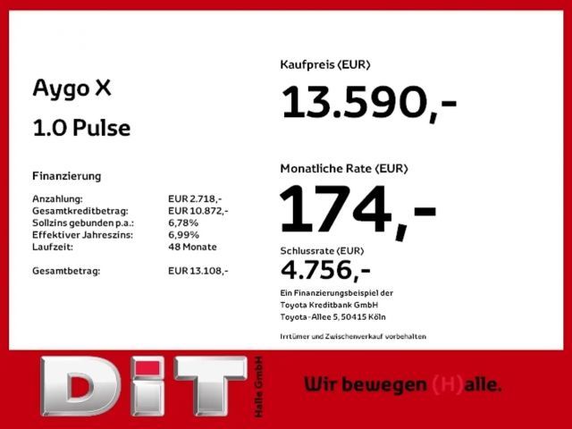 Toyota Aygo X 1.0 VVT-i Hatchback Pulse