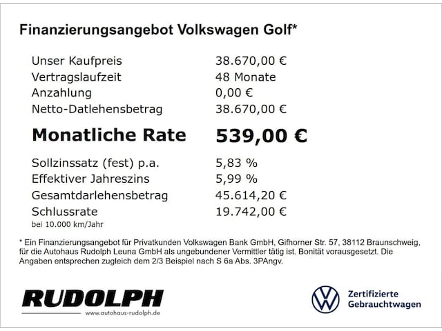 Volkswagen Golf 2.0 TDI DSG Golf VIII
