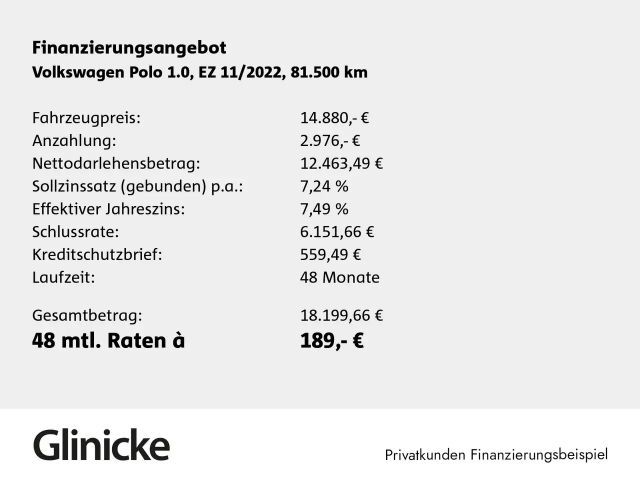 Volkswagen Polo 1.0 Klima DAB+ LED SiHz Isofix