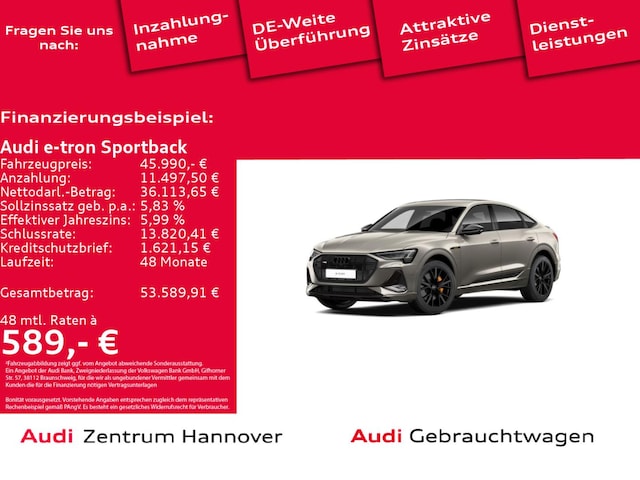 Audi e-tron 55 Quattro S-Line Sportback