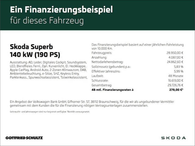 Skoda Superb 2.0 TSI Combi