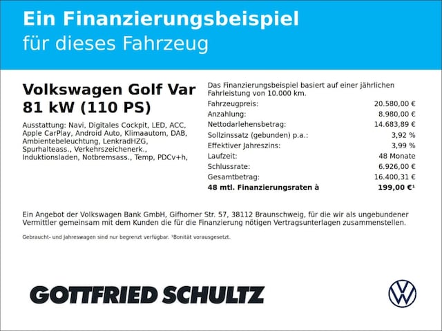 Volkswagen Golf DSG Life Variant e-Golf