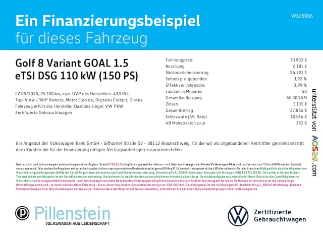 Volkswagen Golf 1.5 eTSI DSG Variant