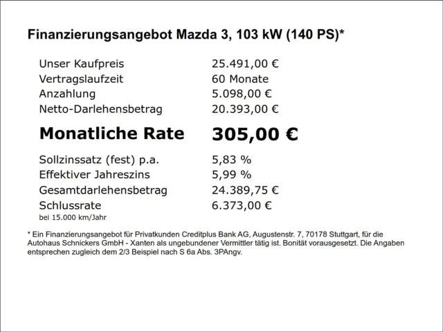 Mazda 3 Exclusive-line