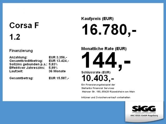 Opel Corsa F 1.2  YES Sitz & Lenkradheizung, Klima