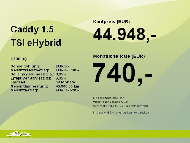 Volkswagen Caddy 1.5 TSI eHybrid