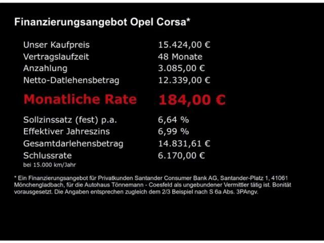 Opel Corsa F FACELIFT+LED LICHT+RÜCKFAHRKAMERA+SITZ-/LENKRADH