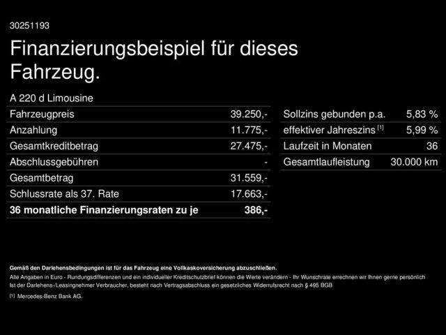 Mercedes-Benz A 220 A 220 d AMG Line