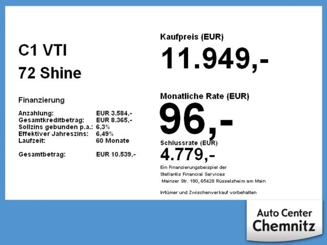 Citroën C1 Shine VTi 72
