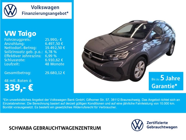 Volkswagen Taigo 1.0 TSI DSG Life