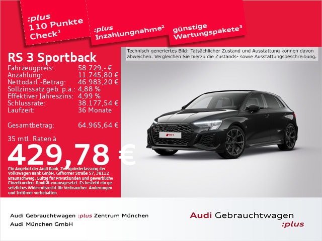 Audi RS3 Quattro S-Tronic Sportback