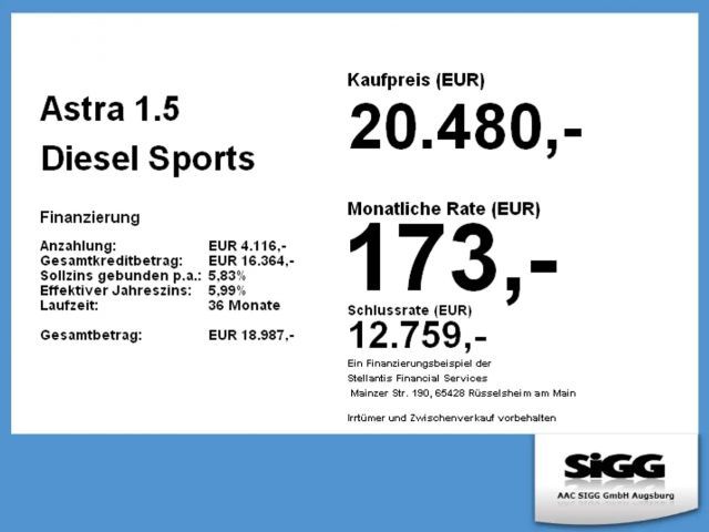 Opel Astra 1.5 Turbo Sports Tourer