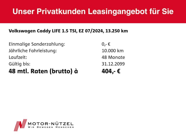 Volkswagen Caddy 1.5 TSI DSG Life
