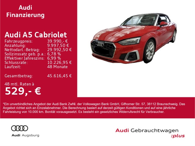 Audi A5 40 TDI Cabriolet S-Tronic