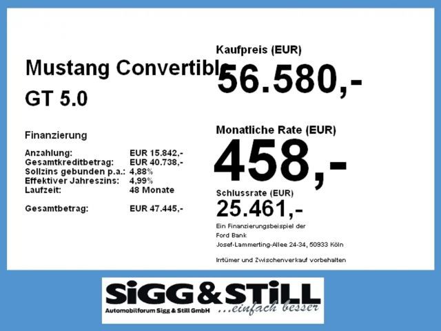 Ford Mustang Convertible GT 5.0 V8